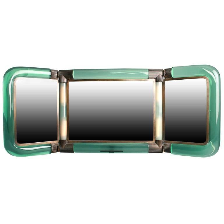 Venini Three-Panel Vanity Mirror For Sale