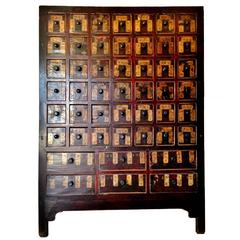 Massive 19th Century Chinese Antique Apothecary Chest