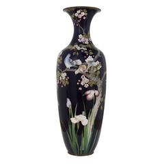 Large Meiji Period Cloisonné Enamel Vase