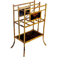 Antique English Bamboo Canterbury