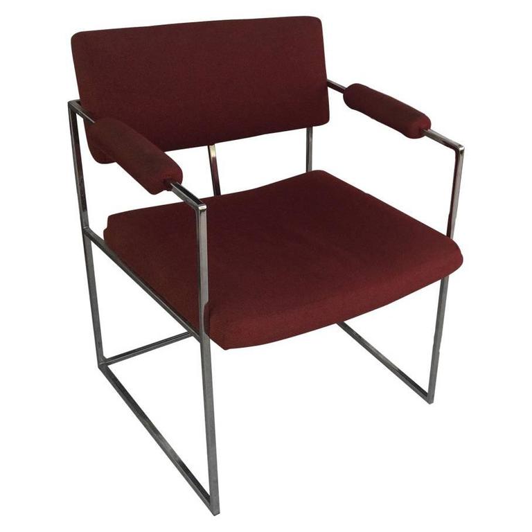 Chrome Milo Baughman for Thayer Coggin Chair at 1stdibs