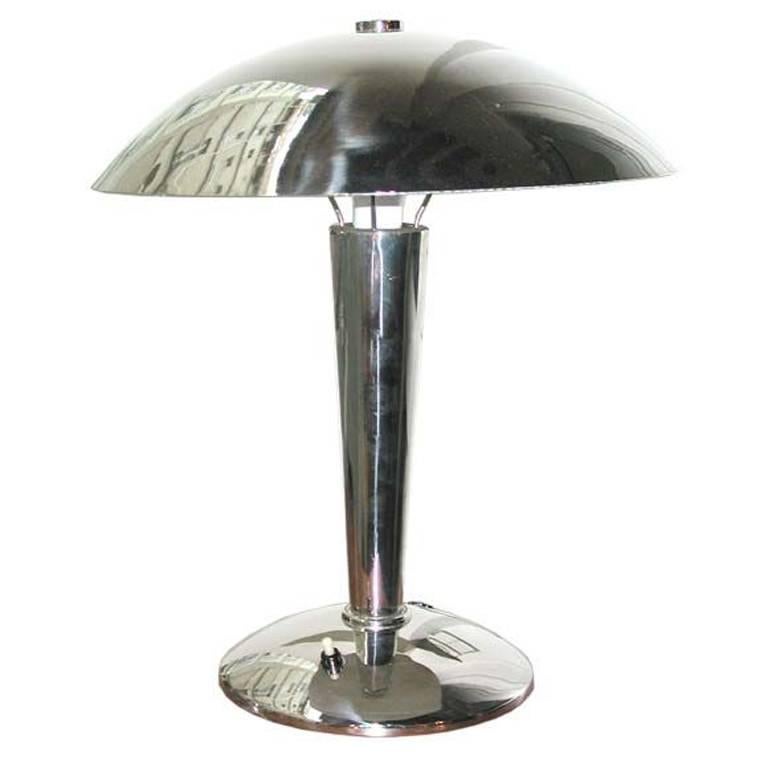 1930s Nickel Desk Lamp