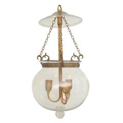 Antique Late 19th Century Hall Lantern with Smoke Cap, English