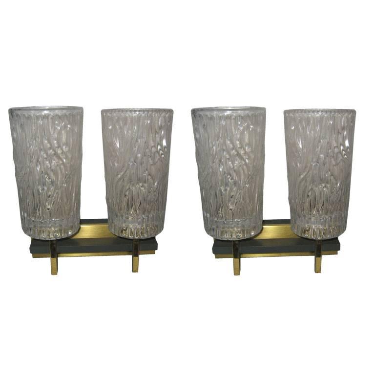 Pair of Mid-Century Modern Sconces For Sale