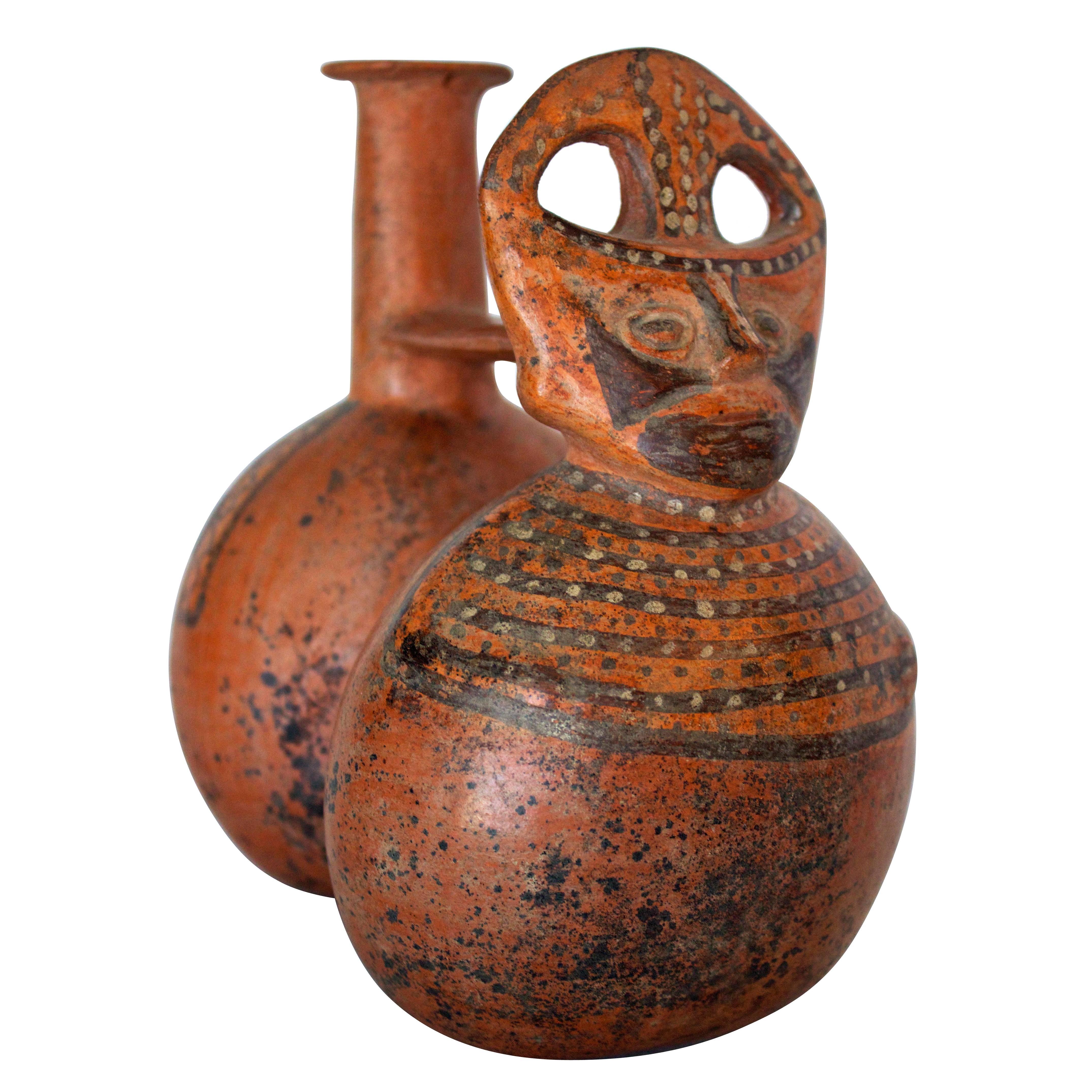 Inca Period Linked Ceramic Vessels For Sale