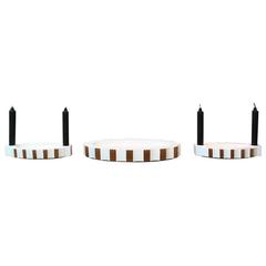 Art Deco Three-Piece Ceramic Center Piece Set by ROBJ, Paris 3