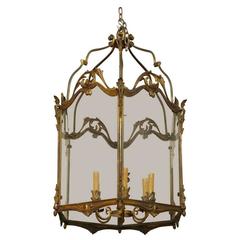 Antique Fine Bronze Louis XV Lantern 