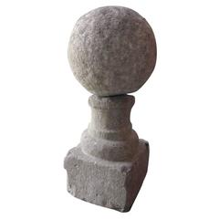 18th Century French Stone Finial of Ball