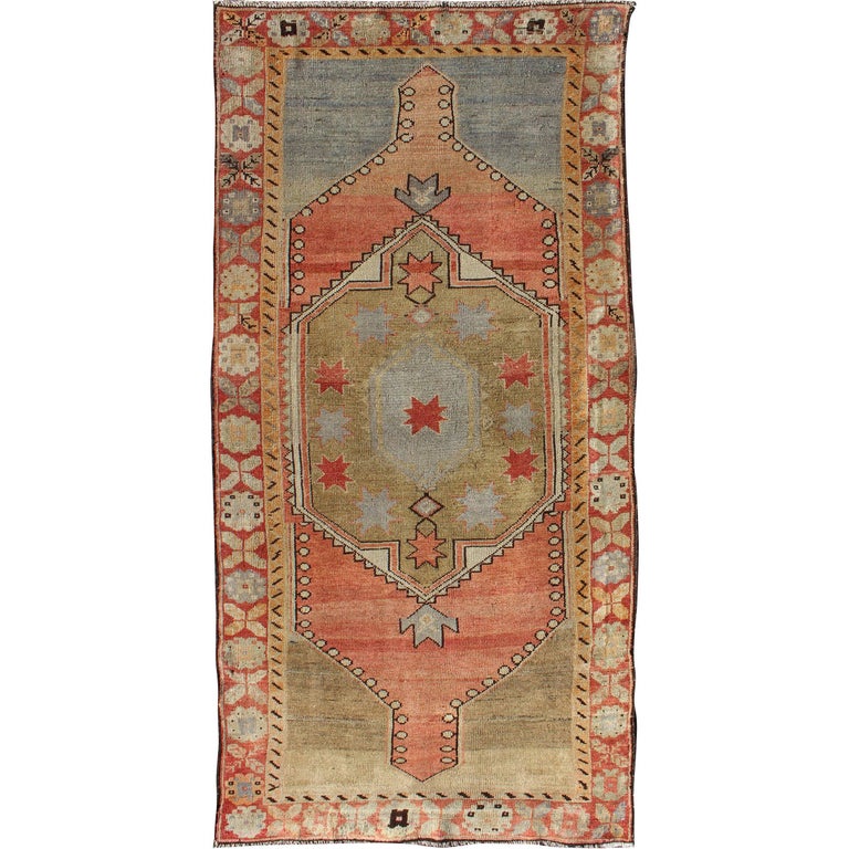 Vintage Turkish Oushak Rug For Sale at 1stdibs