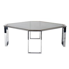 Table basse octogonale bicolore