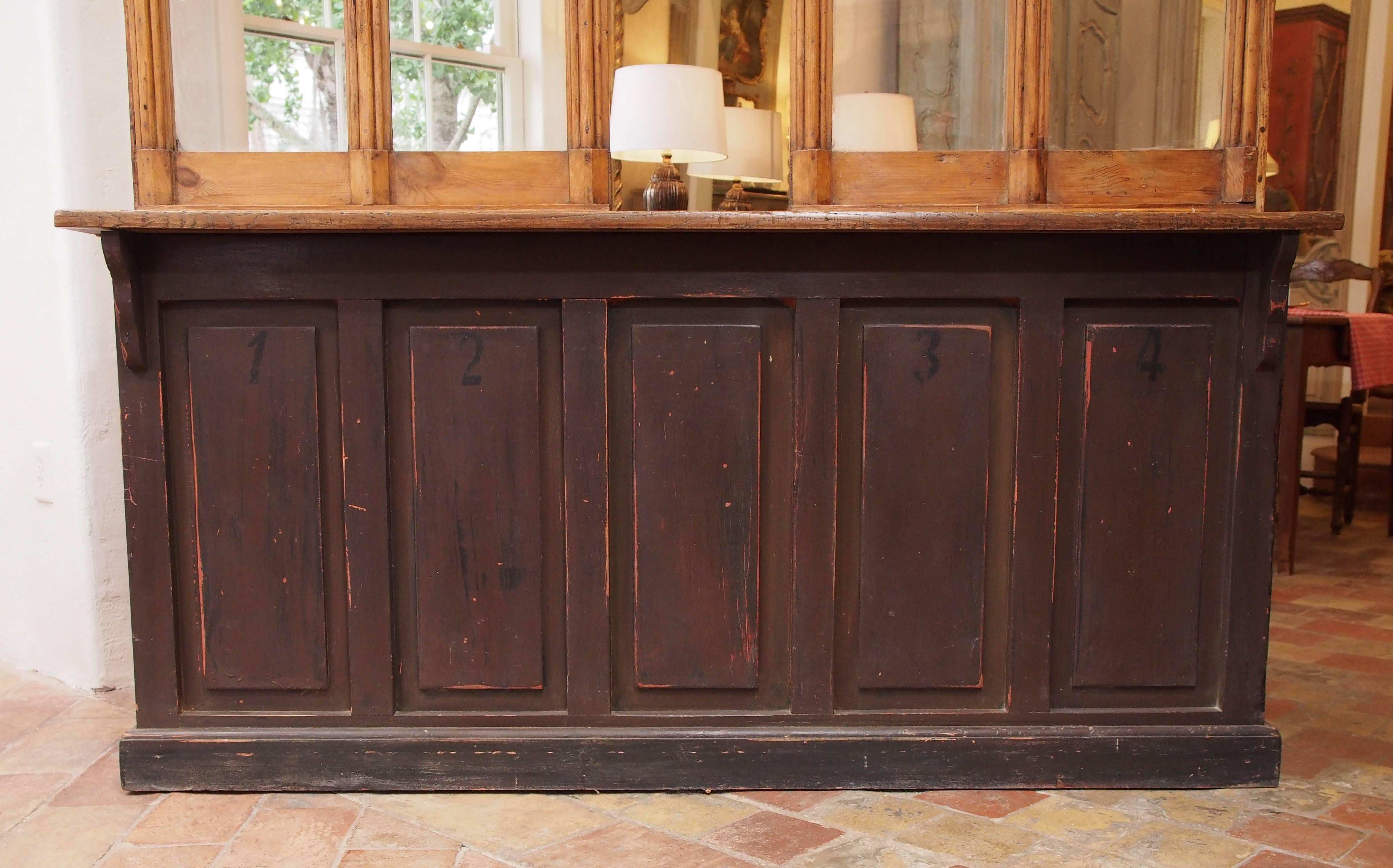 Carved French Post Office Counter For Sale