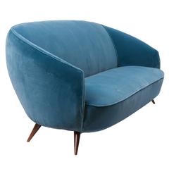 Vintage Ico Parisi Style Sofa, circa 1950