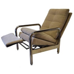 Vintage Chrome Recliner by Milo Baughman for Thayer Coggin