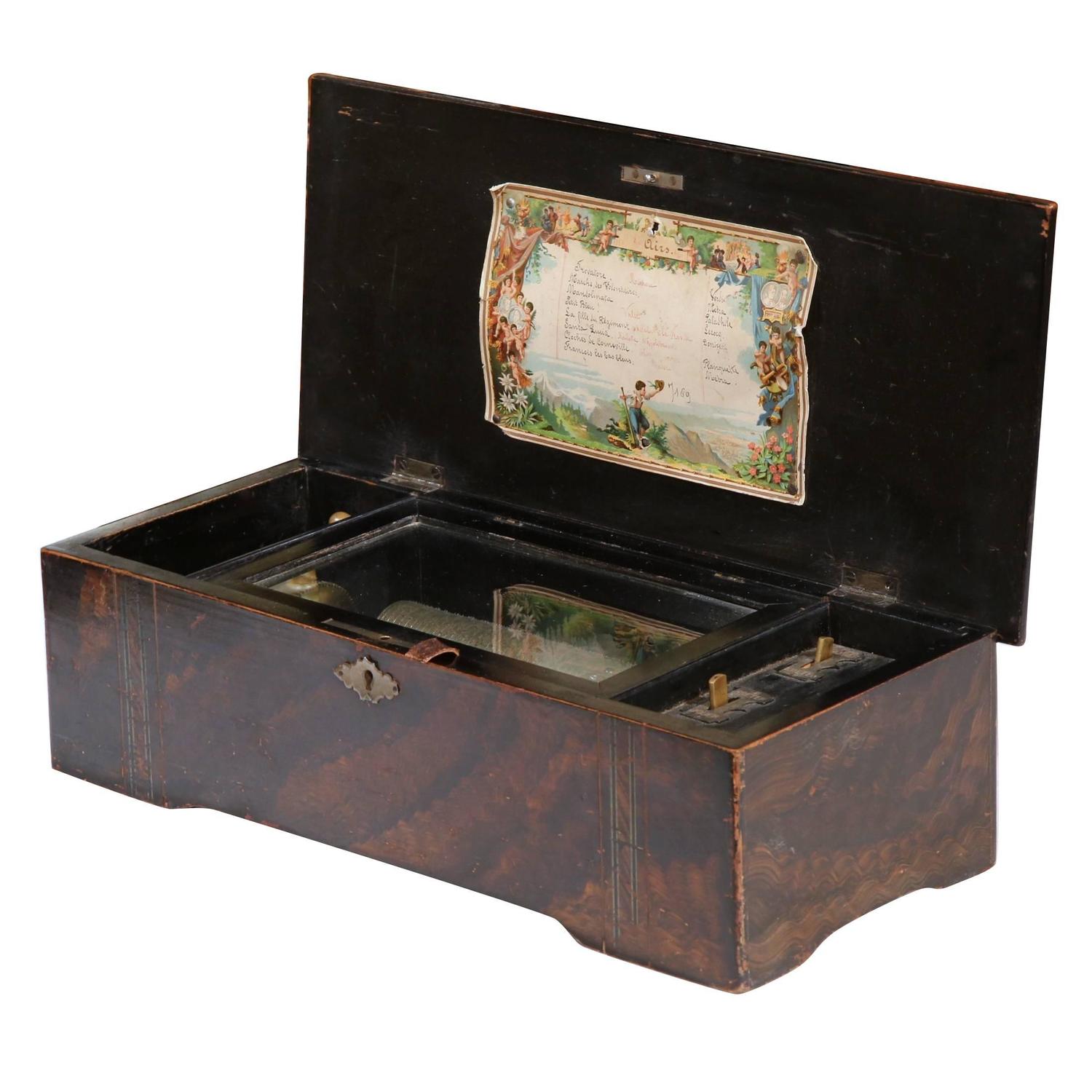 Antique French Music Box For Sale at 1stdibs