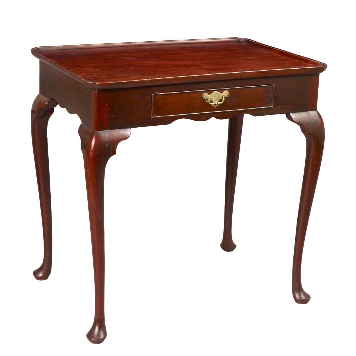 Queen Anne Tray-Top Tea Table For Sale