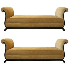 Vintage Pair of French Art Deco Daybed