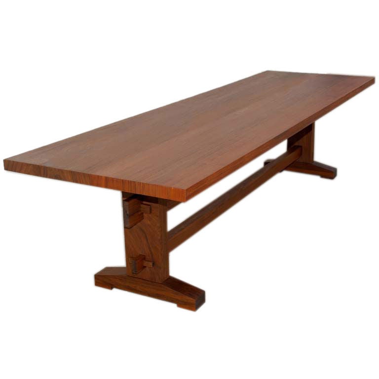 Large 8 Foot Long Wood Dining Table at 1stDibs