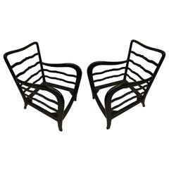 Exceptional Pair of Italian Armchairs by Paolo Buffa 12
