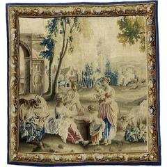 Antique 18th Century Pastoral Tapestry