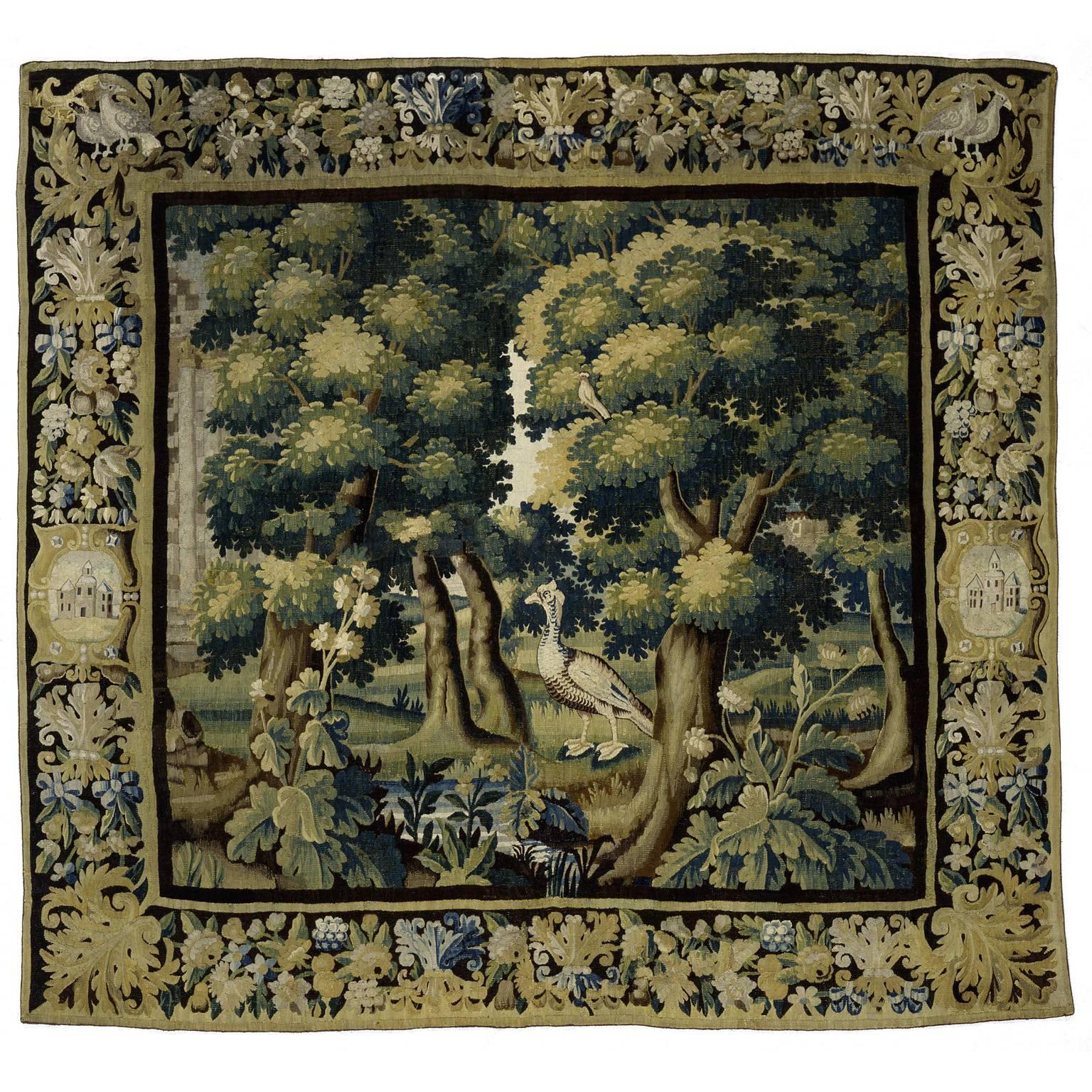Antique Verdure Tapestry For Sale