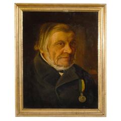 Antique Swedish Oil Portrait of Gentleman 1
