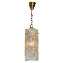 Swedish Orrefors Crystal Pendant Chandelier by Carl Fagerlund