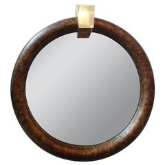 Karl Springer Style Tortoise Shell Patterned Mirror 11