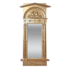 Karl Johan Empire Gilded Mirror with original glass, Stockholm, circa 1827