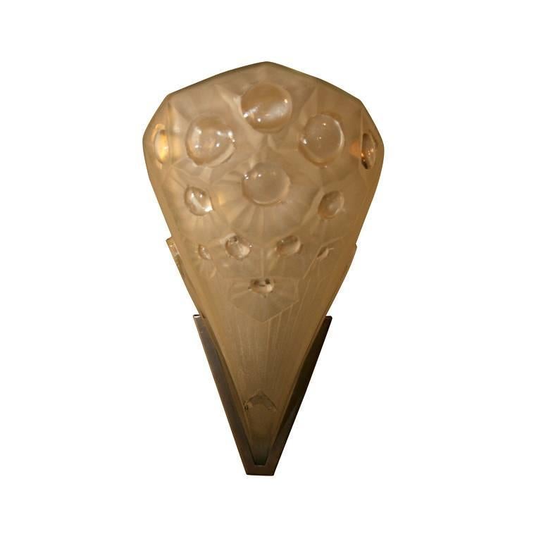 French Art Deco Sconce by Muller Frères
