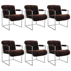 Set of Six Milo Baughman Dining Chairs