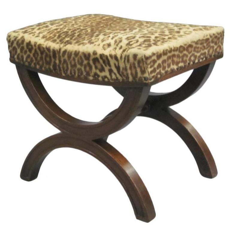 French Modern Neoclassical Bench or Stool in the Manner of Andre Arbus