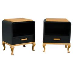 Pair of Swedish Art Deco Moderne Night Stands