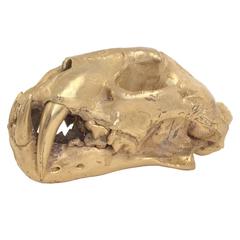 Leopard Skull in Acid Gold by Parts of Four