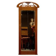 Swedish Jugend Art Nouveau Mahogany Pier Mirror 2