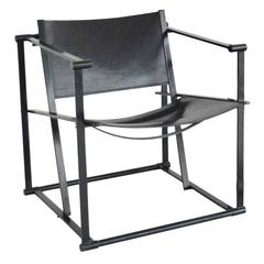 Radboud Van Beekum FM62 Cube Chair in Black Leather