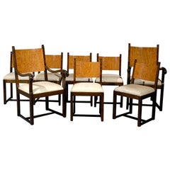 Set of Eight Art Deco Dining Chairs Attributed to Eliel Saarinen