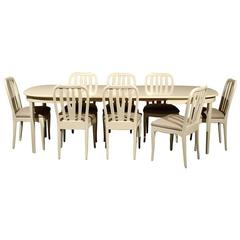 Mid-Century Modern Dining Chairs and Table by Carl Malmsten 3