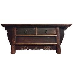 Chinese Antique Low Meditation Table or Chest
