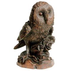 Carved Wood Owl