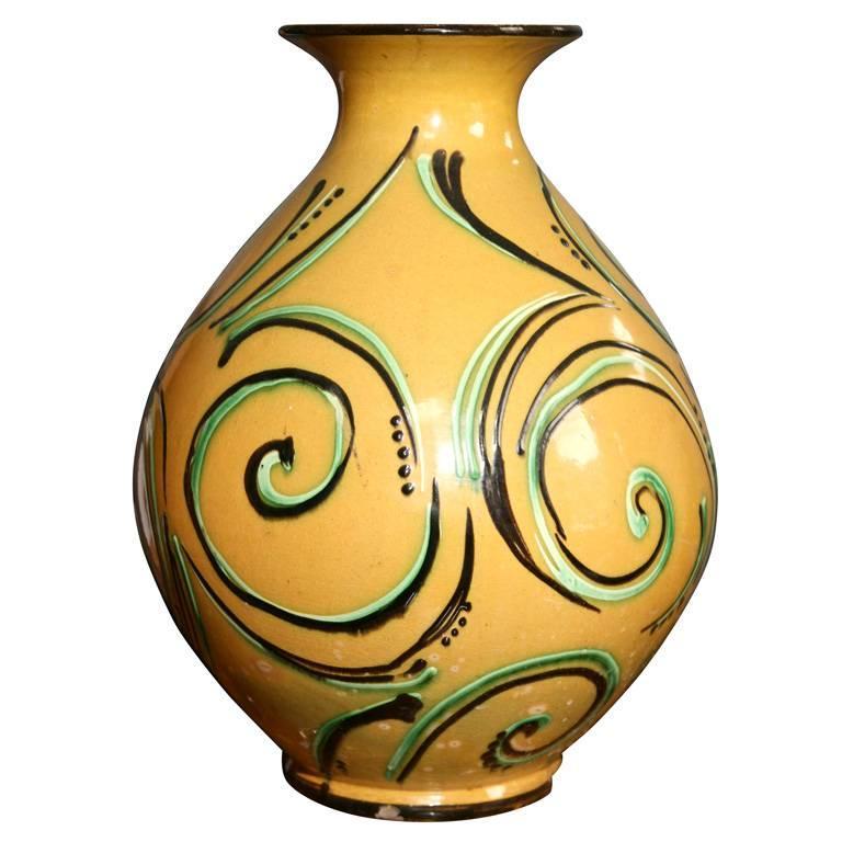 Large-Scale Vase by Artist Julia Kabel for Kähler Keramik For Sale at  1stDibs