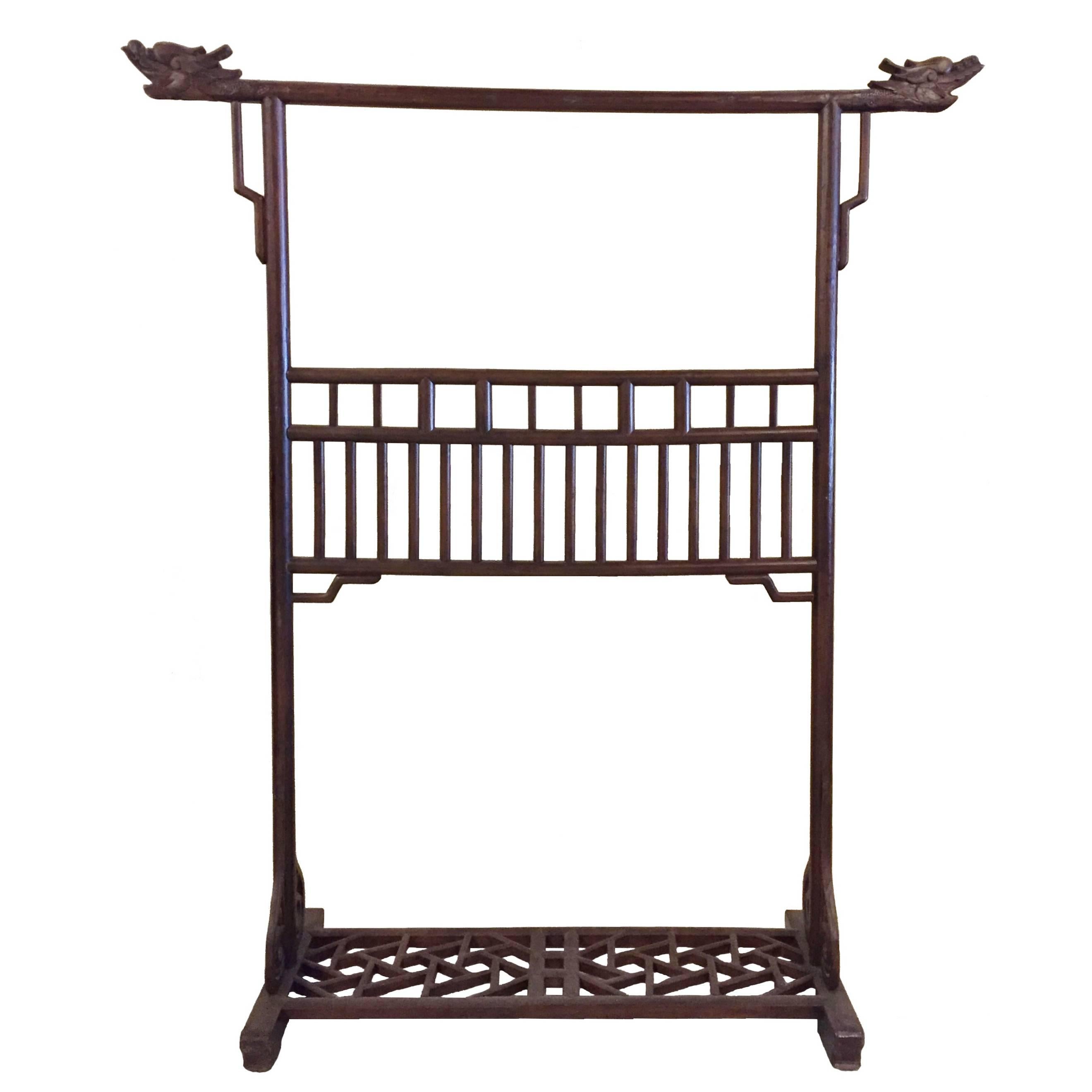 Oversize Chinese Antique Dragon Garment Rack For Sale