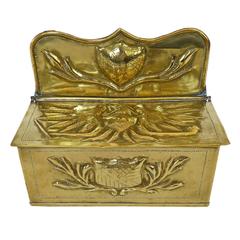 Antique Dutch Brass Candle Box, circa 1875