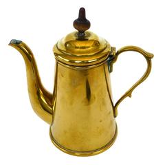 Antique Small Dutch Brass Coffee Pot, circa 1875