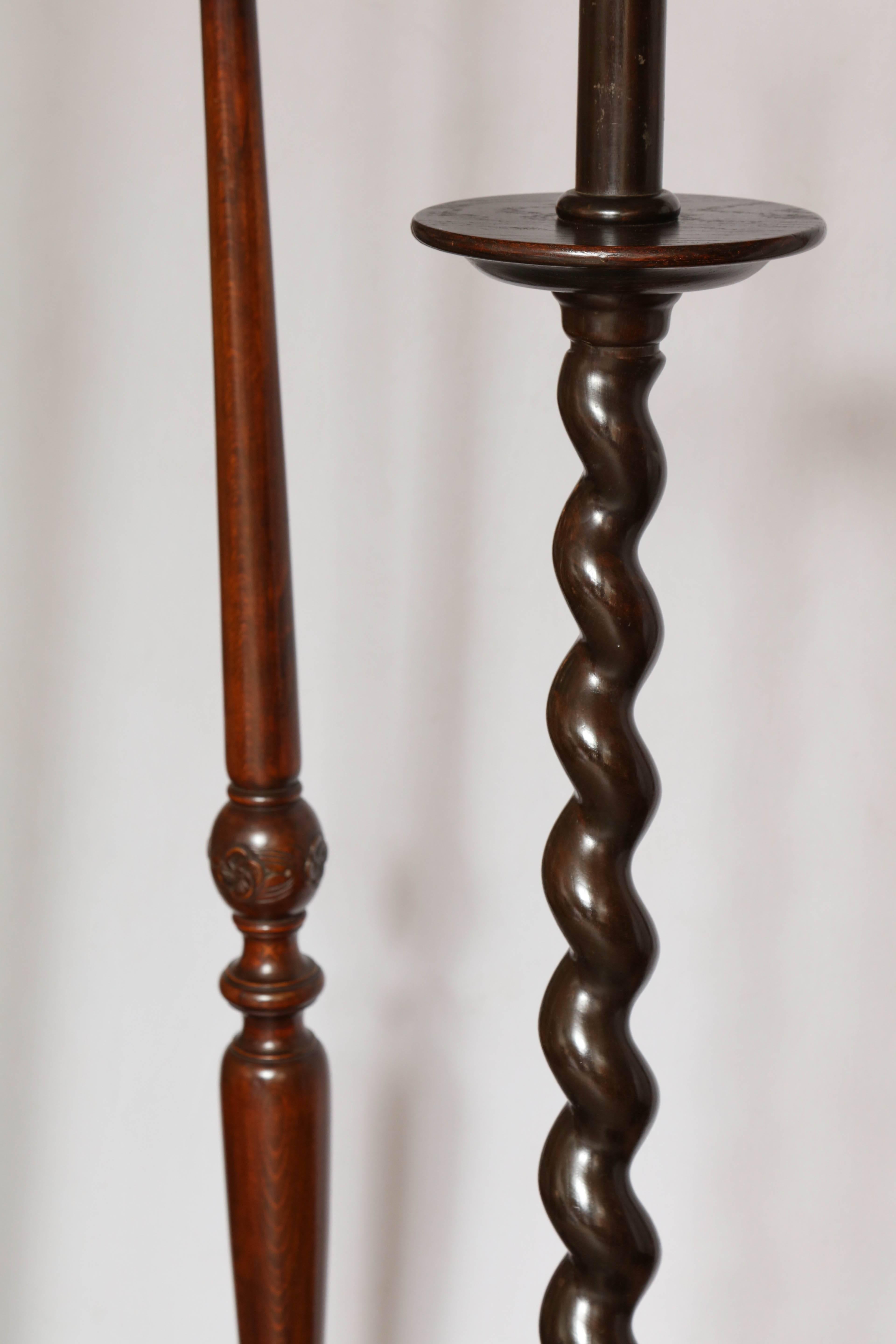 A collection of antique floor lamps which were handpicked by buyers at Ann-Morris, Inc. Offered in a variety of wood finishes and designs.

Sizes vary slightly.