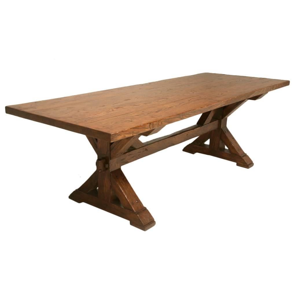  French Country Style Dining Table Hand-Made in Chicago Any Size, Wood or Finish