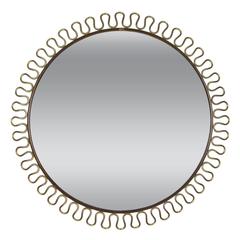 Circular Brass Loop Mirror by Josef Frank, c.1950 5