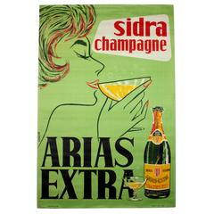 Original Retro 1962 Advertising Poster: Sidra Champagne Arias Extra by Vilaso