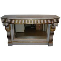 19th Century French Paint 
Gilt Console with Marble Top