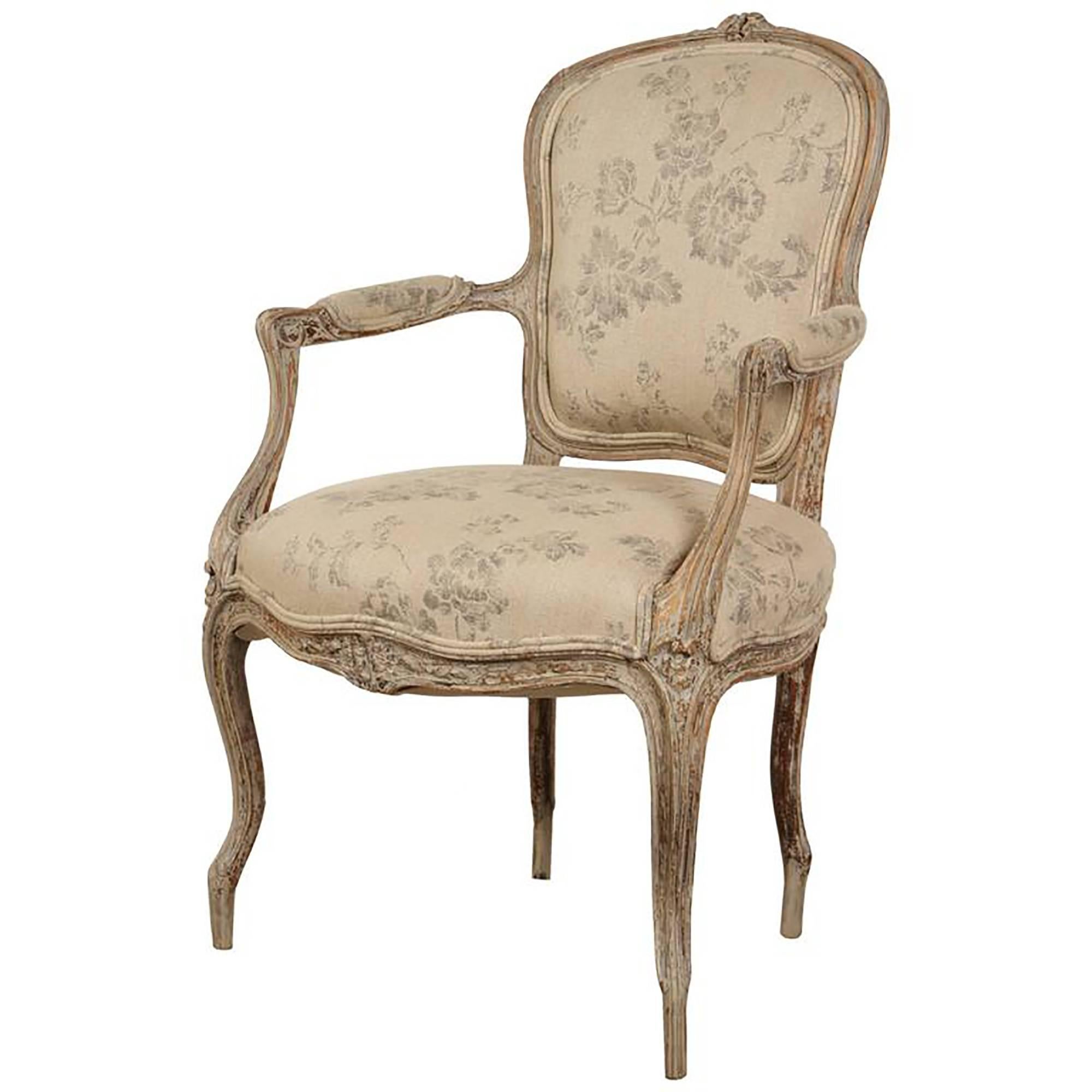 French Rococo Style Armchair