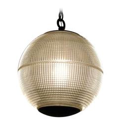 1970 Paris Holophane Globe Streetlight Turned Pendant Light 7